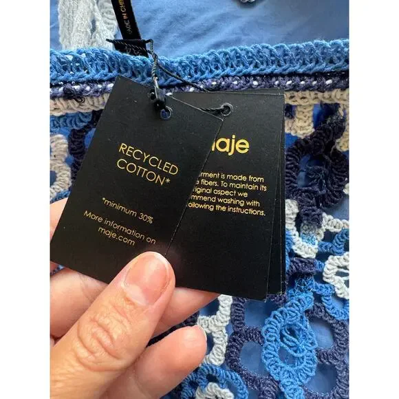 Maje Three-tone Crochet Dress - Picture 14 of 16